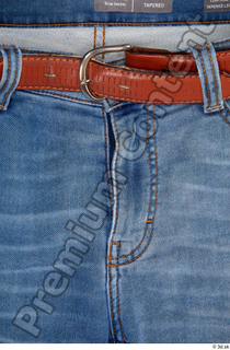 Clothes  214 blue jeans brown belt casual clothing 0003.jpg